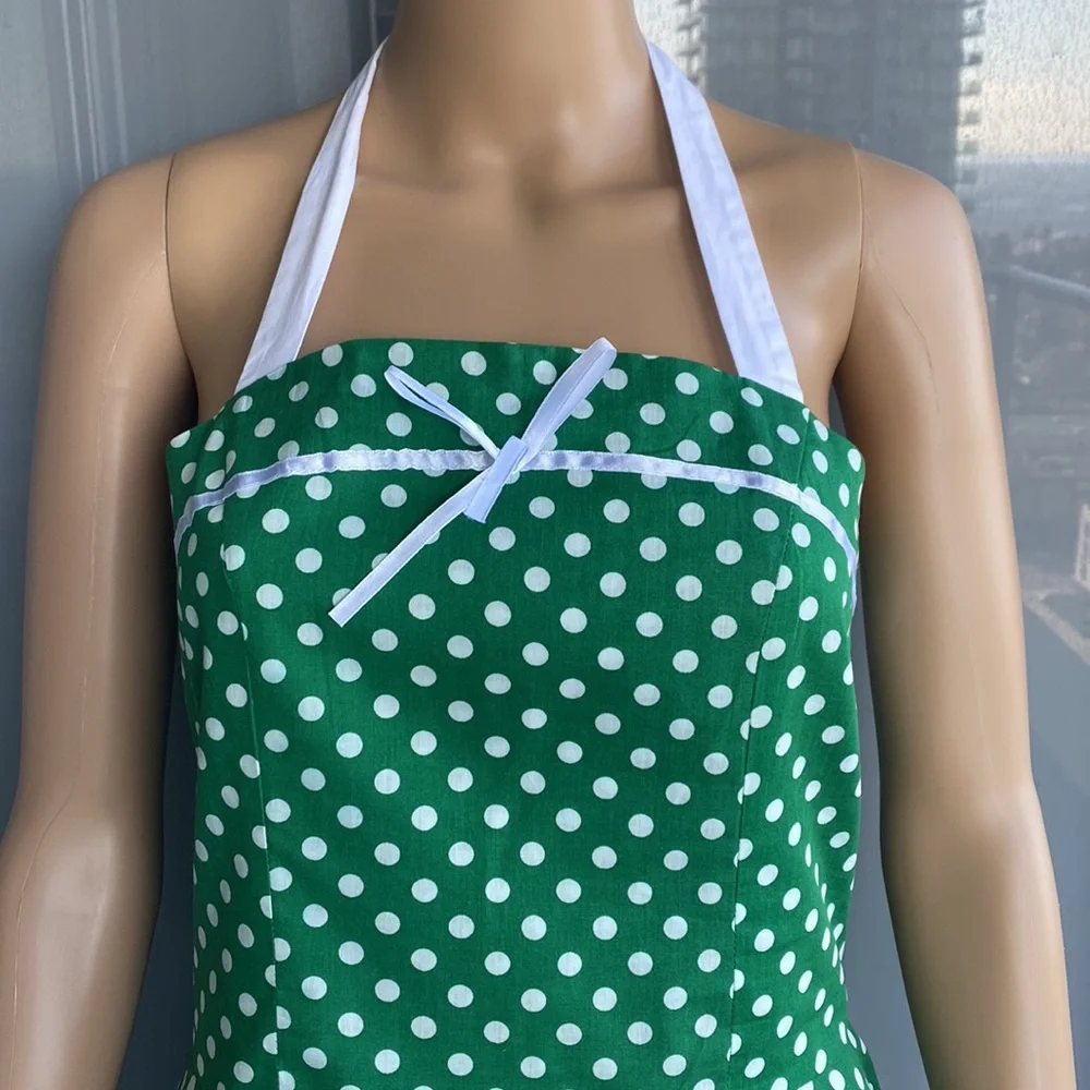 Retro Polka Dot Cotton Dress – A Nostalgic Delight - Picture 7 of 13